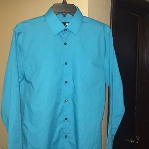 Jf j.ferrar Dress Shirt Size M 15-15 1/5, 34-35